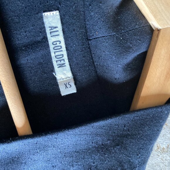 Ali Golden Raw Silk Jacket in Black xs - Picture 6 of 6